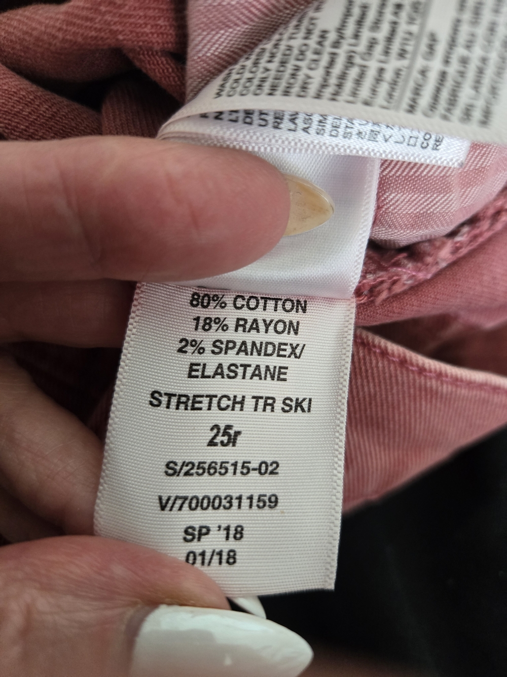 GAP High-Rise  Skinny Jeans in Dusty Rose - Frayed Ankle- 4th Of July! Women 25R - Picture 11 of 16